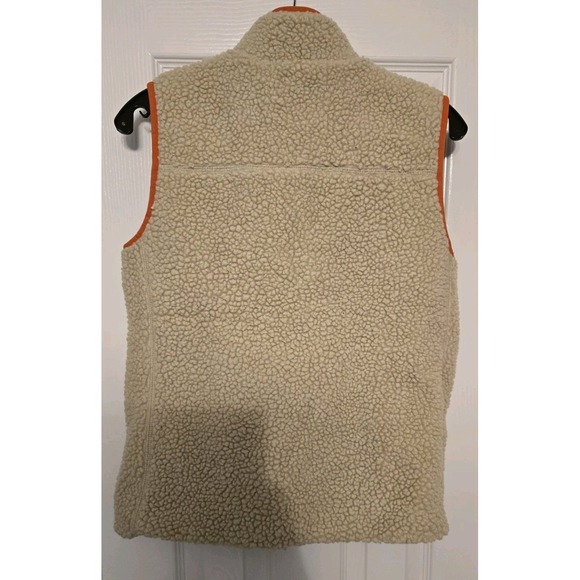 Eddie Bauer Vest Womens Medium Tan Rangefinder Sherpa Deep Pile Fleece Full Zip - Picture 7 of 10